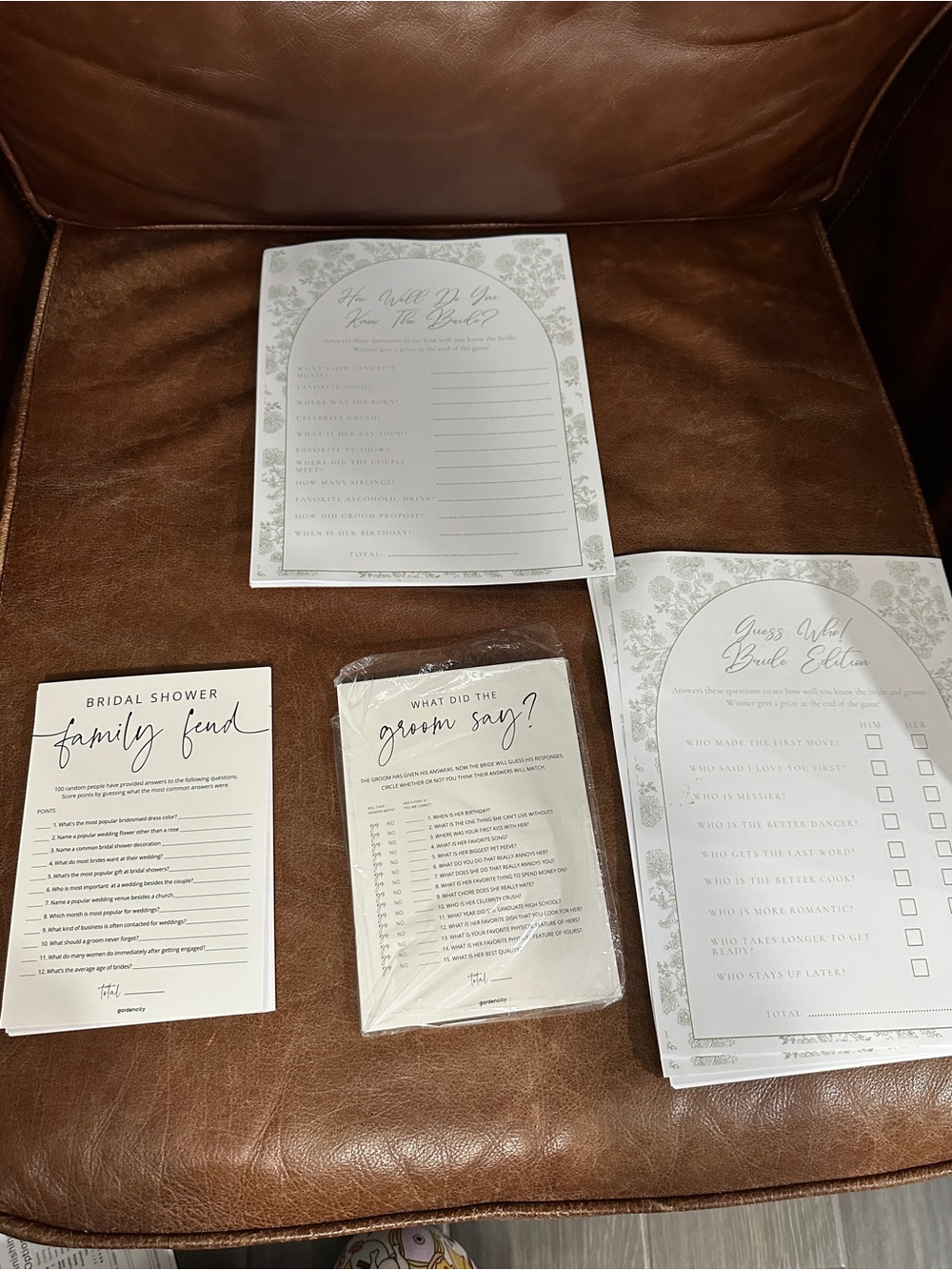 Bridal Shower Game Bundle - Paper Games